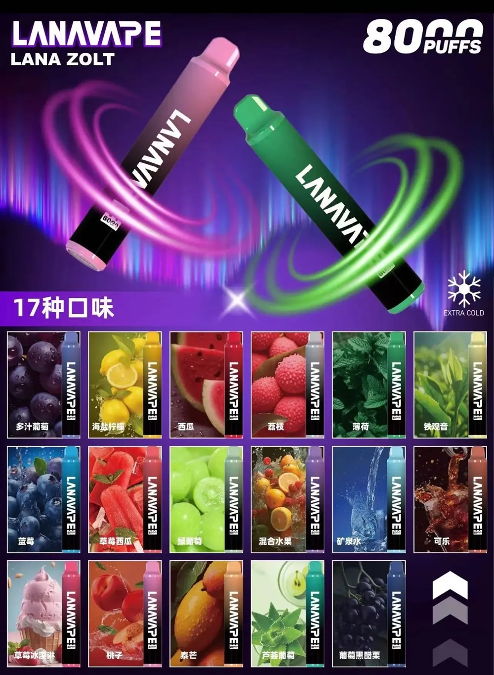LANA8000口一次性電子煙 正品現貨 拋棄式電子煙購買 新鮮日期 8/25